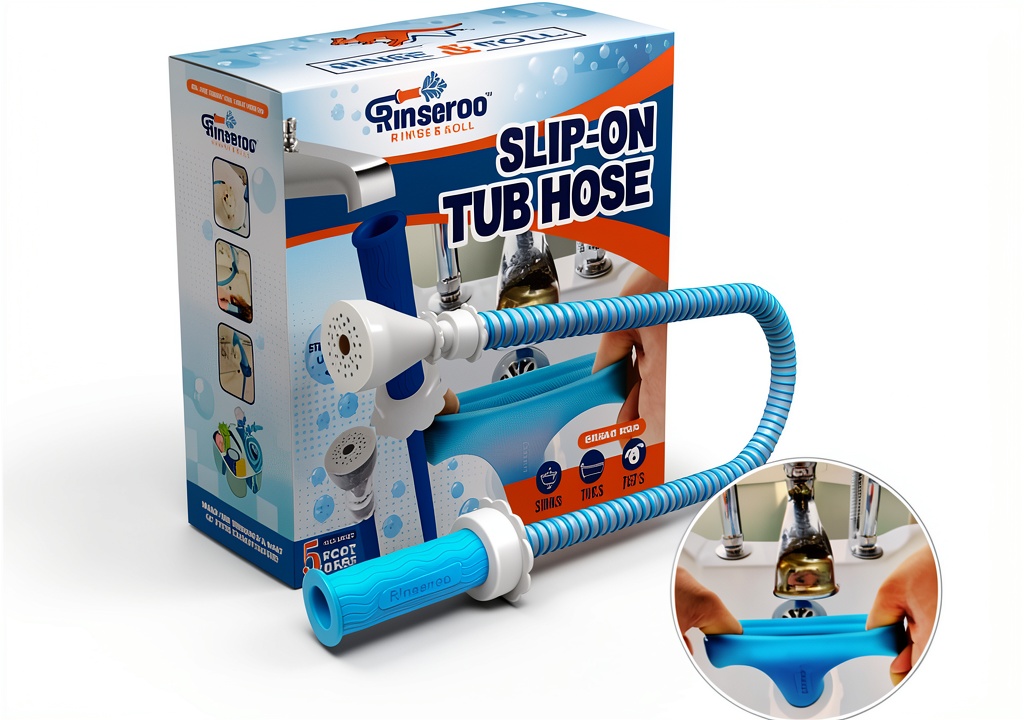 Installing Rinseroo Faucet Hose Rubber No Install Universal Fit on a kitchen sink faucet