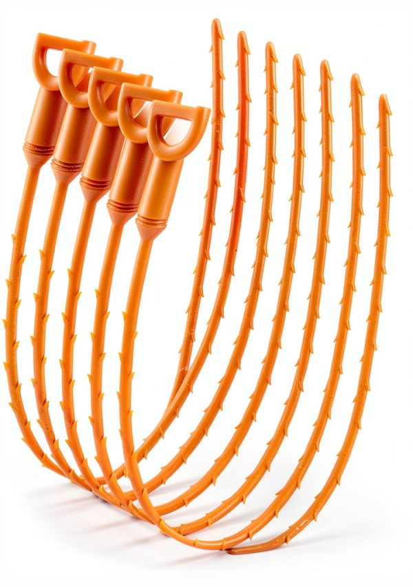 Oanie Drain Clog Remover Tool Flexible Polypropylene 6-Pack-0