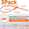 Forlive Drain Snake Flexible Barbed Wand Hair Clog Remover-1