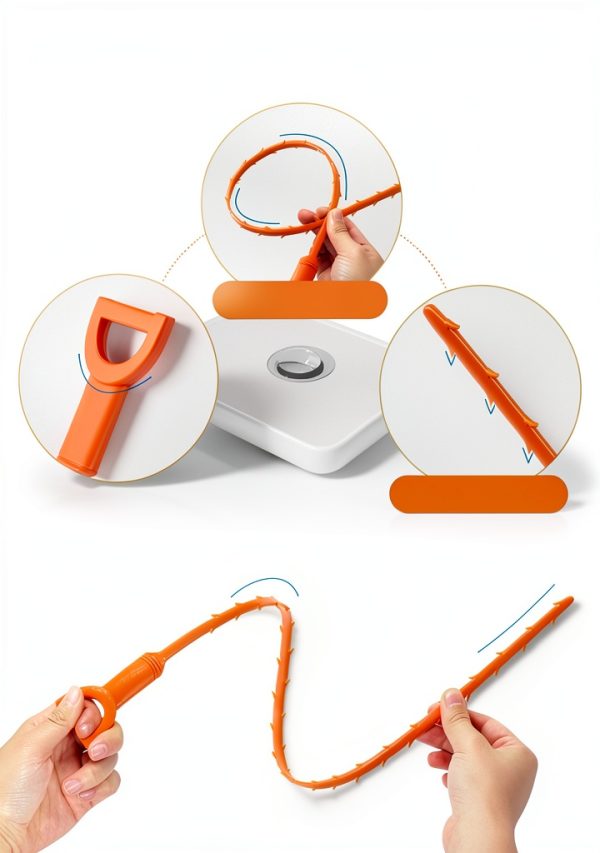 Oanie Drain Clog Remover Tool Flexible Polypropylene 6-Pack-1