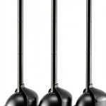 FORASTO Toilet Plunger Bright Black Ventilation Holder 3Pack-0