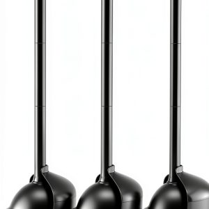 FORASTO Toilet Plunger Bright Black Ventilation Holder 3Pack-0