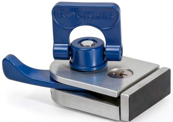 Rockler T Track Clamp Aluminum Modern Blue Edge Clamp-0