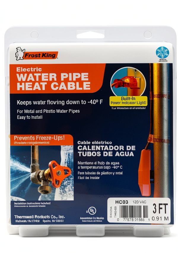 Frost King Heat Cable Kit Pipe Freeze Protection Automatic-1