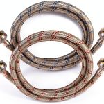 Yejesiy Washing Machine Hoses Stainless Steel 4 Feet Red-0
