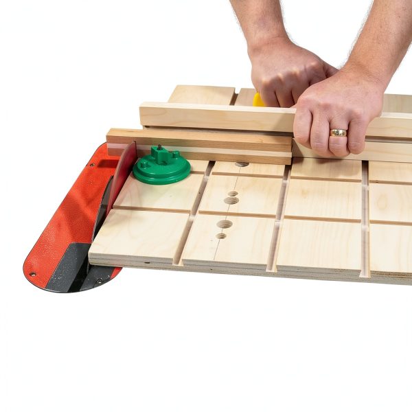 MICROJIG Edge Clamp Metal Industrial Green Dovetail Track-1