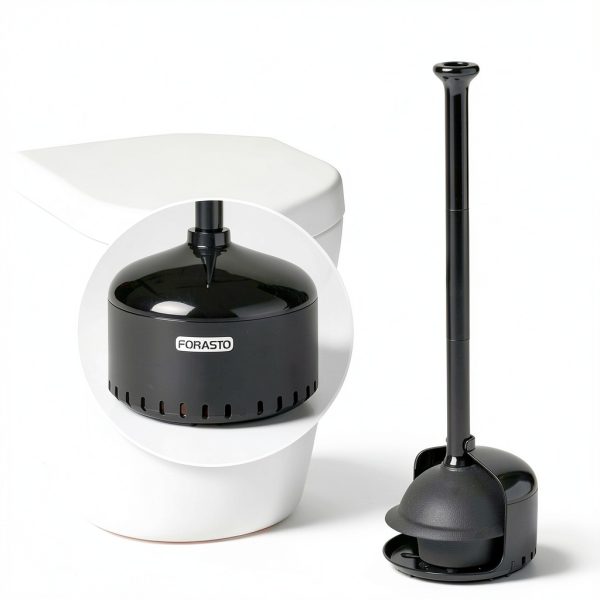 FORASTO Toilet Plunger Bright Black Ventilation Holder 3Pack-4