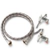 Yejesiy Washing Machine Hoses Stainless Steel 4 Feet Red-3
