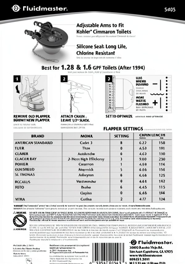 Fluidmaster Toilet Flapper 3 Inch Red Universal Durable-4