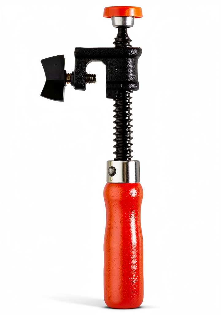 Installing Bessey Edge Clamp Cast Iron Modern Style for Woodworking on a wooden workbench