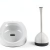 Clorox Toilet Plunger Set White Grey Plastic-1