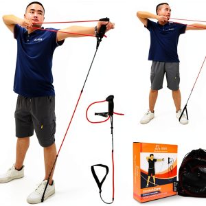 ELONG OUTDOOR Archery Draw Trainer Black Rubber Band 15lb 28in-0