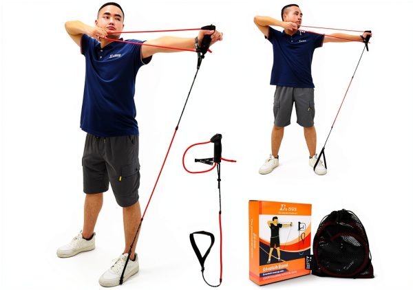 ELONG OUTDOOR Archery Draw Trainer Black Rubber Band 15lb 28in-0