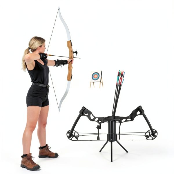 Gulfmew Compound Bow Stand Black Iron-1