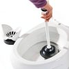 Clorox Toilet Plunger Set White Grey Plastic-2