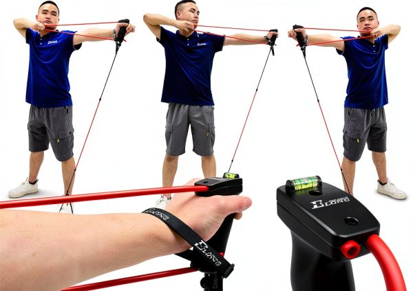 ELONG OUTDOOR Archery Draw Trainer Black Rubber Band 15lb 28in-7