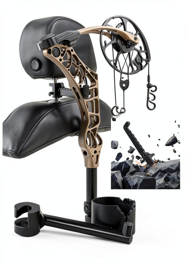 Aluminum Bow Headrest Hanger by Tiga Glossy Finish with Silicone Shims-2