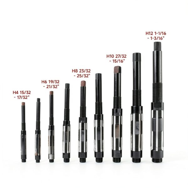 findmall 9 Set High Speed Steel Adjustable Hand Reamers 15/32 Inch to 1-3/16 Inch Fit for Drilling Machine and Other Machine-4