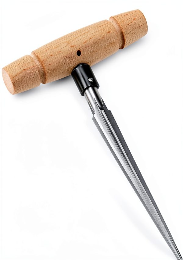Alnicov Tapered Reamer with T‑Handle 4‑Fluted Chamfer 1/8‑1/2"-0